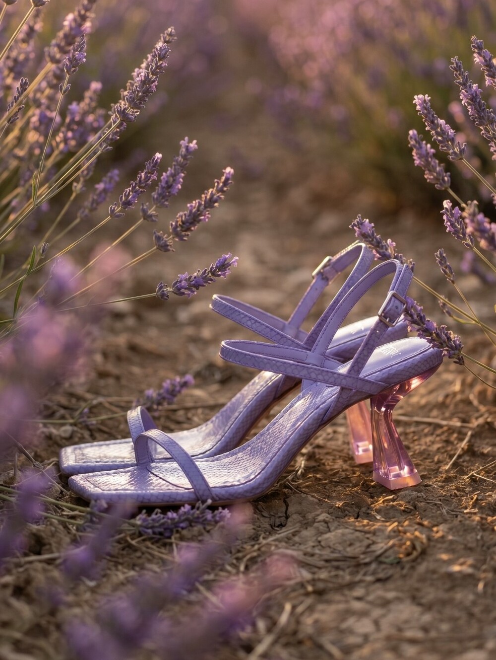 Antonio Melani Heeled Sandals 6 Lilac Emboss Leather Fran Architectural New $110